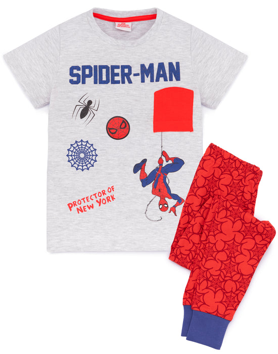 Marvel Spider-Man Protector New York Upside Down Pocket Boy's Pyjamas