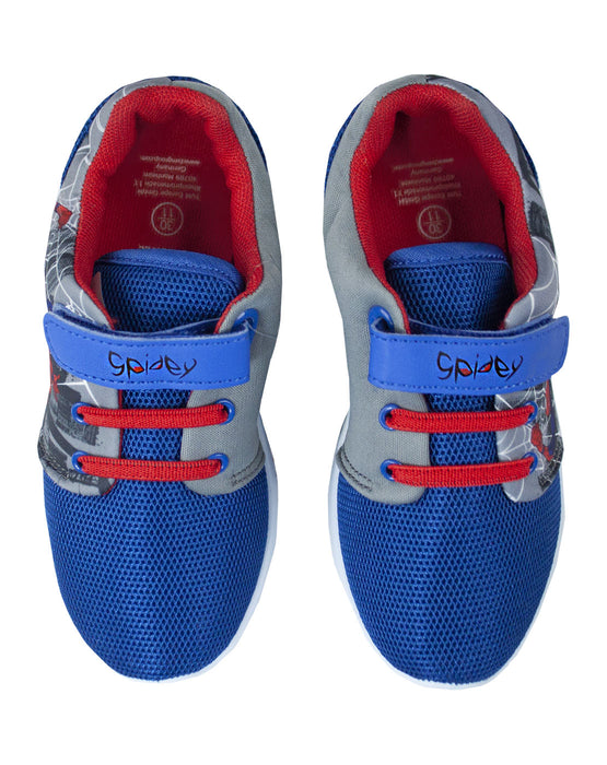 Spider-Man Boy's Kids Casual Grey Blue Trainer Shoes Footwear
