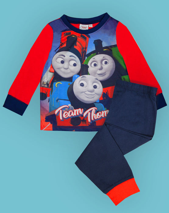 Official Thomas The Tank Engine Boys Long Sleeve Pyjamas PJs Night Wear