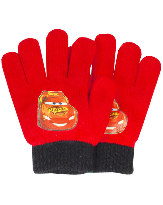 Disney Pixar Lightning Mcqueen Boy's Hat Gloves and Snood Set