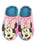 Disney Minnie Mouse "Spring Palms" Girl's Pink Polyester House Slippers