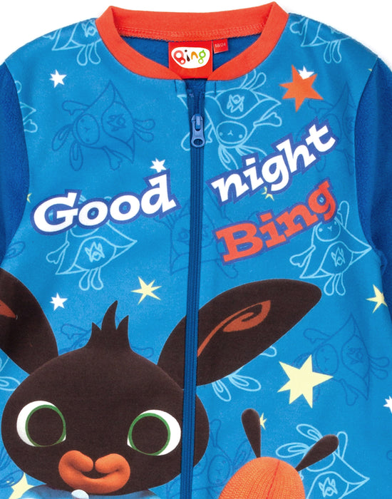 Bing Bunny and Flop "Good Night Bing" Kids Fleece Character Onesie