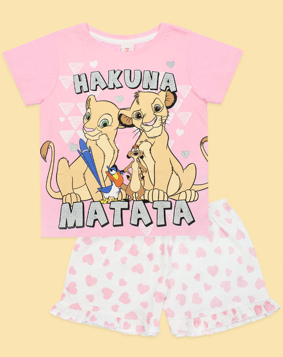 Disney Lion King Hakuna Matata Girl's Short Pyjamas