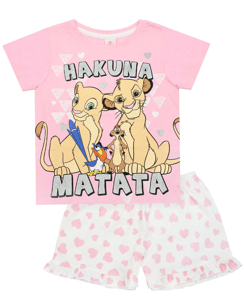 Disney Lion King Hakuna Matata Girl's Short Pyjamas