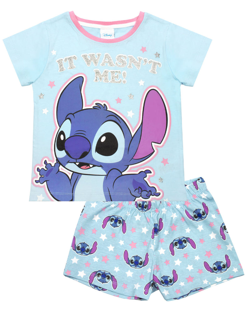 Disney Lilo And Stitch Girl's Blue Short Pyjama Set — Vanilla Underground