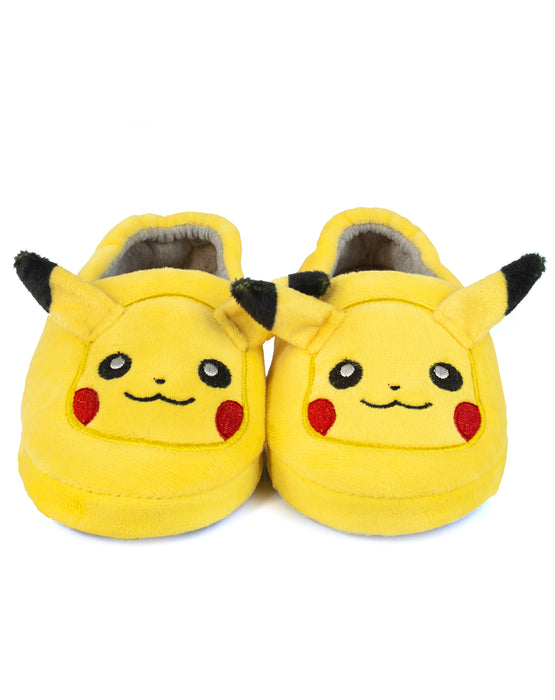  - Kids will love our officially licensed Pokemon slippers that feature favourite character Pikachu. Featuring a fun design with Pikachu face applique and 3D ears, the slippers are sure to put a smile on the little one's face.