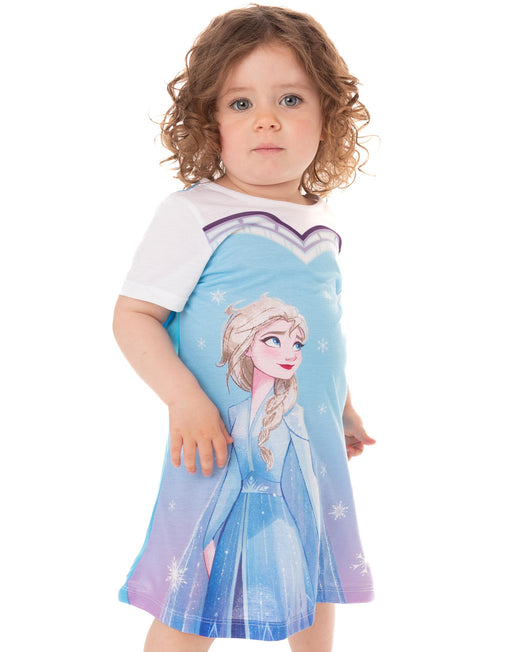 Frozen Elsa Girl's Night Dress Pyjama - Blue