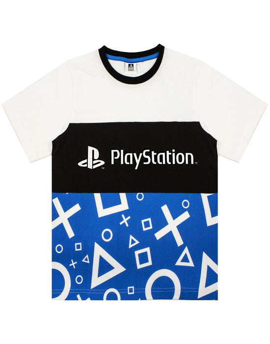 – PlayStation pyjamas for gamers features the PlayStation square, cross, triangle and circle symbols as seen on the PlayStation game controller, headed with the striking PlayStation logo on the top matched perfectly with black PlayStation logo long-length trousers for kids, making an awesome PlayStation gift for gamers.