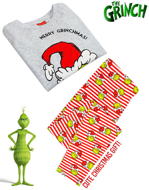 The Grinch Christmas Pyjamas For Kids - Grey