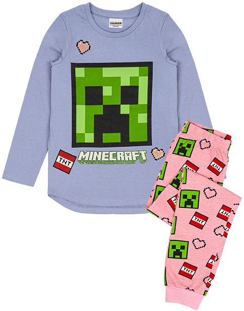 Minecraft Creeper Face Girls Gaming Pyjamas