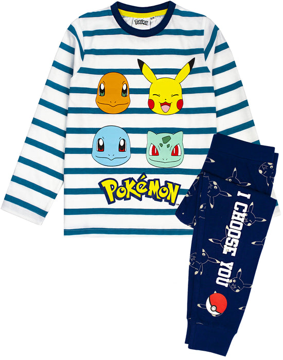 - Our Pokémon pyjamas for kids is perfect for them little boys and girls, who love the Pokémon tv series, movies, toys or games. The children’s striped pyjamas are a great idea as a birthday present or for any special occasion and are suitable for children from sizes 4-5 years to 11-12 years.
