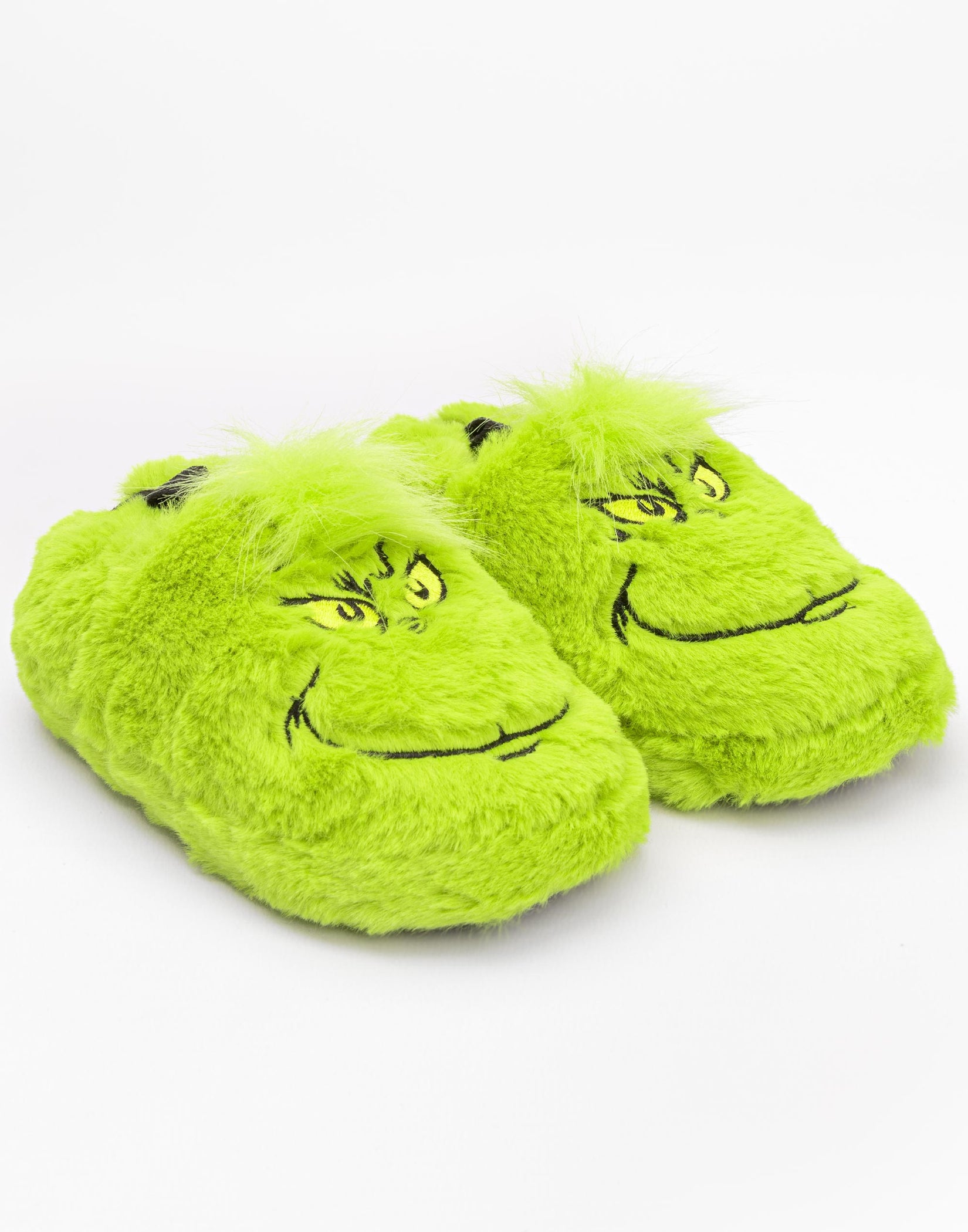 Pantoufles The Grinch Enfants - Fourrure Douce Maison Garçons Filles - Cadeau Noël