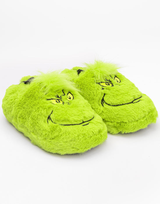 The Grinch Slippers Kids Soft Fur House Slippers Gift for Boys & Girls