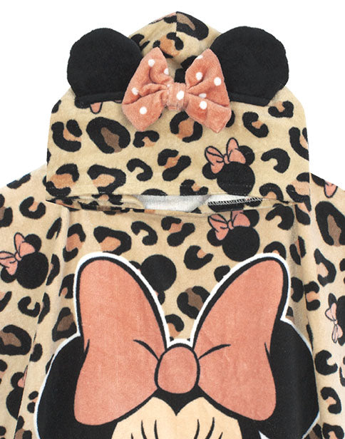 KIDS DISNEY MINNIE MOUSE ROBE ONE SIZE - This Minnie Mouse towel comes in one size that suits all toddlers and children. The Disney towel comes in a poncho style with a super soft hood perfect for keeping cosy and getting dry!