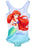 Disney The Little Mermaid Girl’s Cover Up & One size Hooded Towel Poncho | Kids Ariel, Sebastian & Flounder Towelling Robe | Disney Gift For Children
