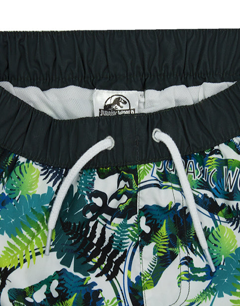 85% POLYESTER & 15% ELASTANE T REX SWIM SHORT BOTTOMS - The Jurassic World swimwear for boys is made from mixed materials for a light and very soft feel. Perfect for your holiday suitcase, the Jurassic World pool shorts have an adjustable drawstring waistband for the perfect fit!