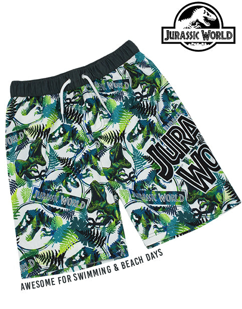 AWESOME JURASSIC WORLD SWIMMING SHORTS FOR BOYS - Our super cool Jurassic World bathing trunks for children is the best way to splash around during holiday vacations, swimming on beach and pool days whilst staying comfortable in dinosaur style!