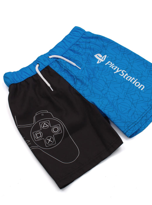 85% POLYESTER & 15% ELASTANE PLAYSTATION SWIM SHORT BOTTOMS - The PlayStation swimwear for boys is made from mixed materials for a light and very soft feel. Perfect for your holiday suitcase, the gamer pool shorts have an adjustable drawstring waistband for the perfect fit!