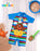Hey Duggee Swimsuit For Boys | Kids Cbeebies Sun Safe Swimming Costume | Blue Striped All In One Bathing suit for Swimming Lessons, Beach & Pool Days