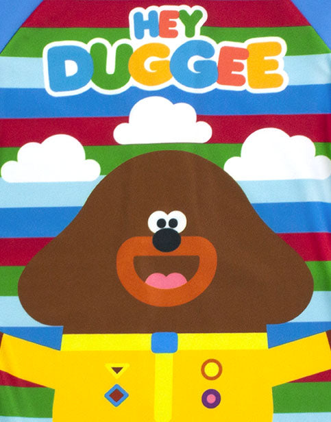 OFFICIALLY LICENSED HEY DUGGEE MERCHANDISE - This boys swimsuit is 100% official Hey Duggee merchandise, to get the most out of this product please be sure to wash the sunsafe swim suit at 40°C, wash with similar colours, wash inside out, rinse well in cold water immediately after use and dry away from direct sunlight!