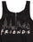 Friends Swimsuit For Girls | Kids F.R.I.E.N.D.S Black Swimming Costume | Cityscape Logo Children's Swimwear Suit with Zip | All In One Swimwear TV Show Gift