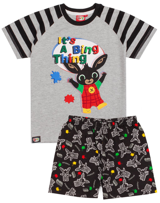 BOYS BING BUNNY T-SHIRT AND SHORTS PJS – Our Bing pyjamas for kids and toddlers come with a stylish short sleeve top matched perfectly with Bing shorts. The pjs are perfect for CBeebies Bing Bunny TV series fans making a cool gift for birthdays, costume parties and all special occasions.