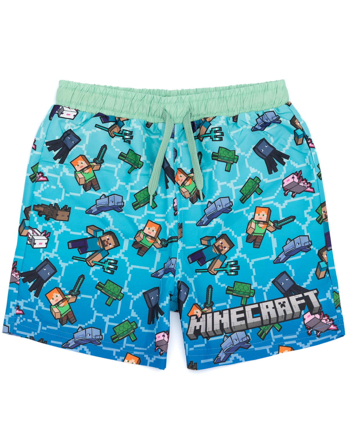 Minecraft Boys Blue Swim Shorts — Vanilla Underground