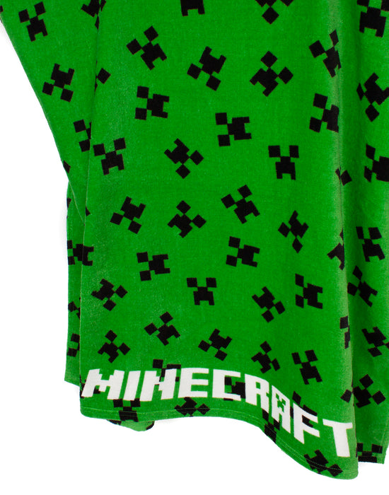 Minecraft Creeper Boy's Towel Poncho