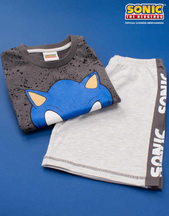Sonic The Hedgehog Gaming Boys Short Leg Pyjamas - Grey
