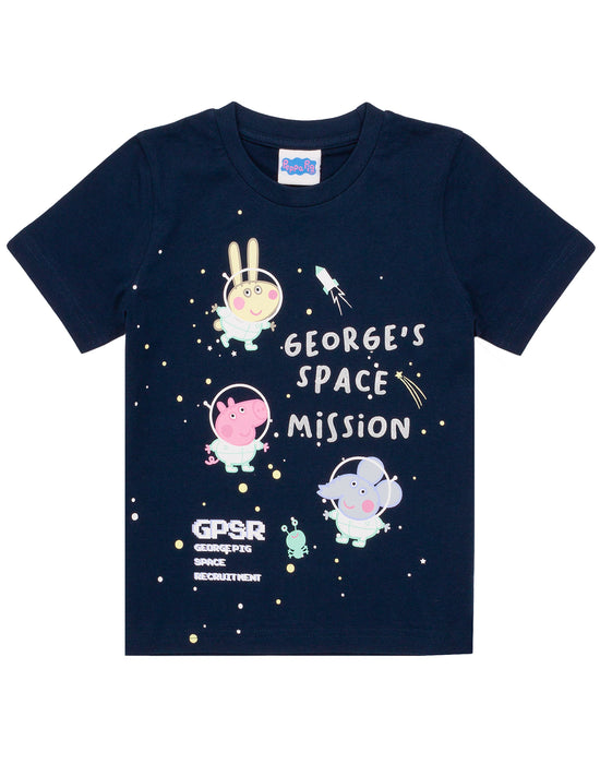AVAILABLE IN VARIETY OF SIZES CHARACTER PAJAMAS - This George Pig kids sleepwear set comes in sizes; 18-24 months, 2-3 years, 3-4 years, 4-5 years and 5-6 years. They come in a regular childrens fit and are made for ultimate comfort for them George Pig space mission dreams!