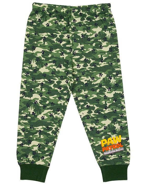 ADORABLE MARSHALL, REX & CHASE CAMO COSTUME SLEEPWEAR SET - The awesome green and grey pj set for boys features the roar-some rescue pups Rex the Dino pup, Marshall the fire pup and Chase the traffic pup paired perfectly with camo shorts or long trousers making the perfect gift for boys!