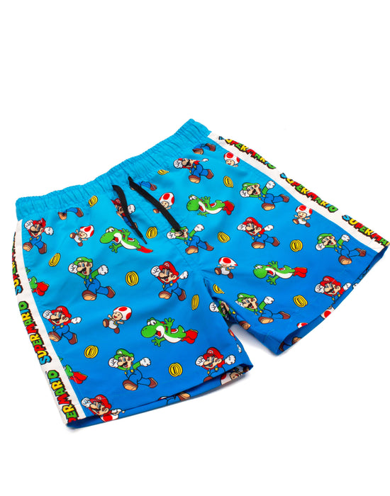 Super Mario Boys Swim Set - Swim Trunks & Rashguard With UV 50 Protection