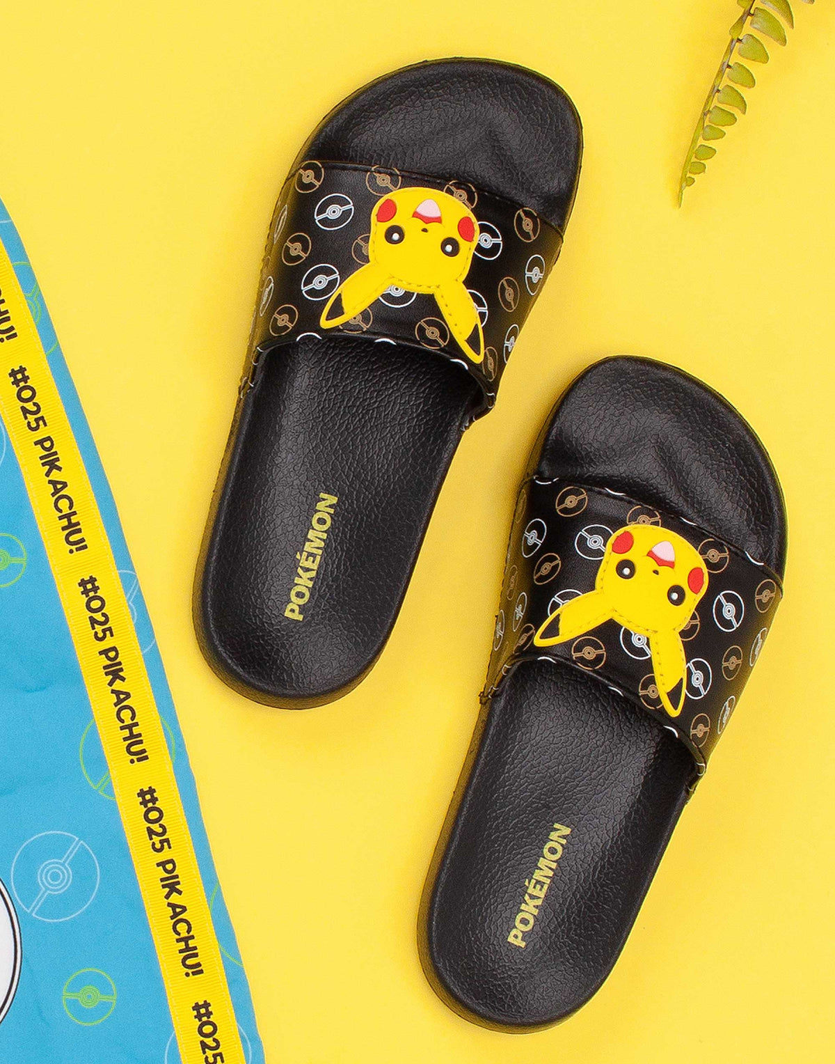 Pokemon Pikachu Boys Sliders Black — Vanilla Underground