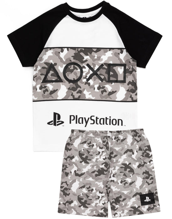 PlayStation Pyjamas Boys Game Camo PJs Long OR Short Options