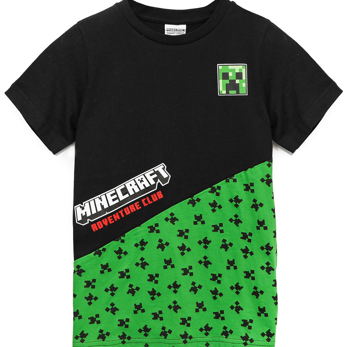 Minecraft T-Shirt Garçon Creeper - Haut Vert Officiel Pour Fans Du Jeu