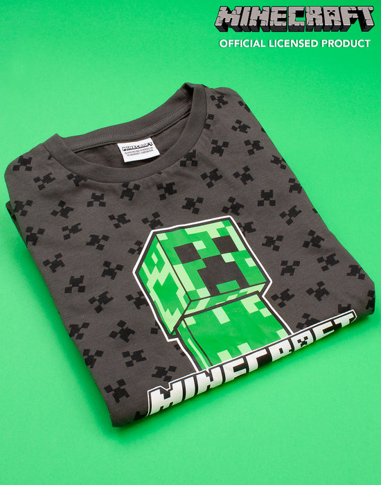 MINECRAFT CREEPER ADVENTURE CLUB PRINT - Awesome Minecraft top features an all over print of the popular villain finished with a vibrant Creeper character print underlined with the Minecraft logo and text reading ‘Adventure Club’ making an awesome costume outfit for parties and events!