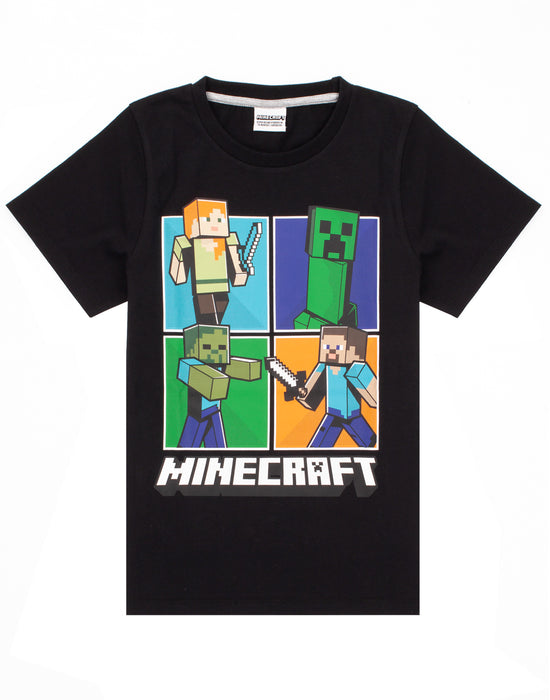 Awesome t-shirts and shorts come in various different designs and vibrant colours that showcase the popular game’s enemies, the Villain and Zombie with playable characters Steve and Alex making a must have gift for gamers!