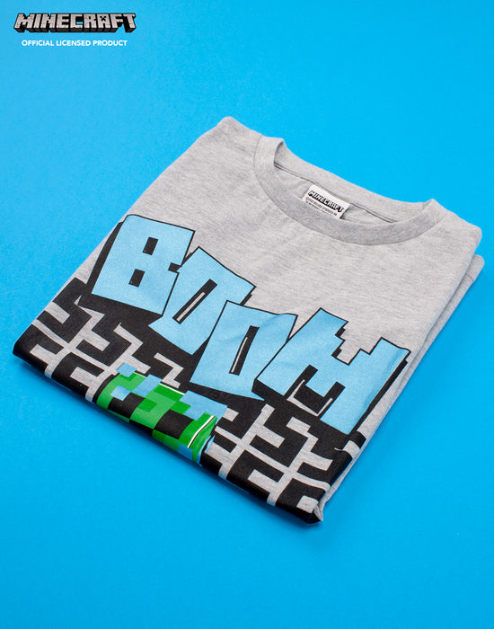Minecraft Boom Boys T-Shirt Grey