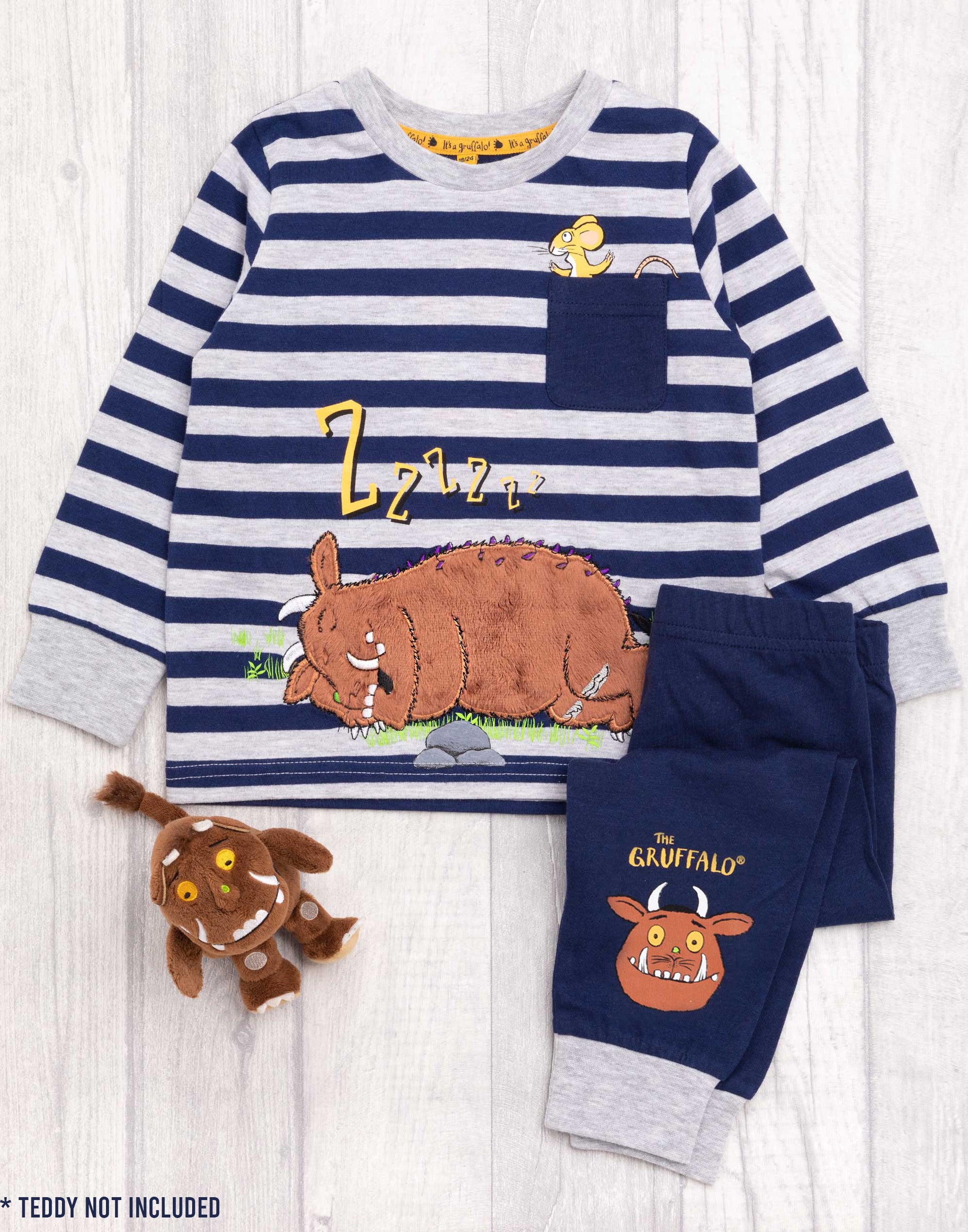 The Gruffalo Boys Striped Character Pyjamas - Navy — Vanilla Underground