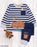 The Gruffalo Boys Striped Character Pyjamas - Navy
