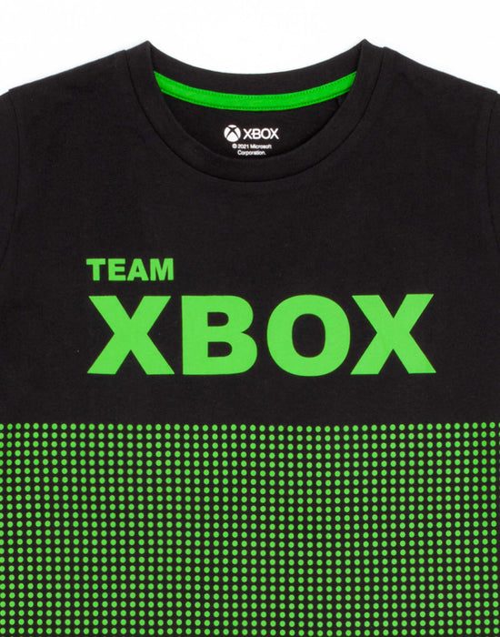 XBOX T-SHIRT & SHORTS PYJAMAS IN BLACK OR GREEN DESIGNS - Our cool gamer pjs are available with two colour options, black or green. The pjs are perfect for gamers who love playing the popular game console and is a great idea as a XBOX birthday present or for any special occasion and are suitable for children and teenagers from sizes 5-6 years to 13-14 years.