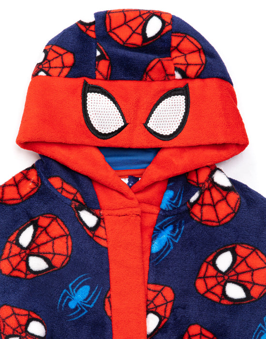 - This blue and red dressing gown comes with a vibrant all over print featuring the superheroes mask making an awesome gift for your son, nephew and grandson!