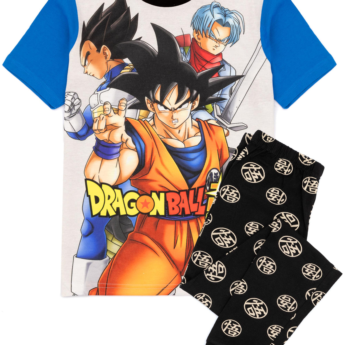 Dragon Ball Z Boys Short Sleeve Long Leg Pyjama Set Grey Goku | DE