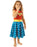 RETRO RED OR 1984 BLUE WONDER WOMAN COSPLAY DRESS - The traditional superhero dress comes in red and a vibrant blue with white stars and the Wonder Woman trademark in gold. Whilst the blue dress as seen in the 2020 Wonder Woman 1984 movie comes with gold and red armour detailed on the dress making a must have hero gift for girls!