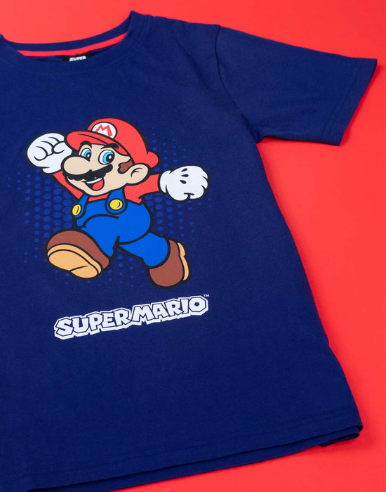 Nintendo Super Mario Boys T-Shirt Blue