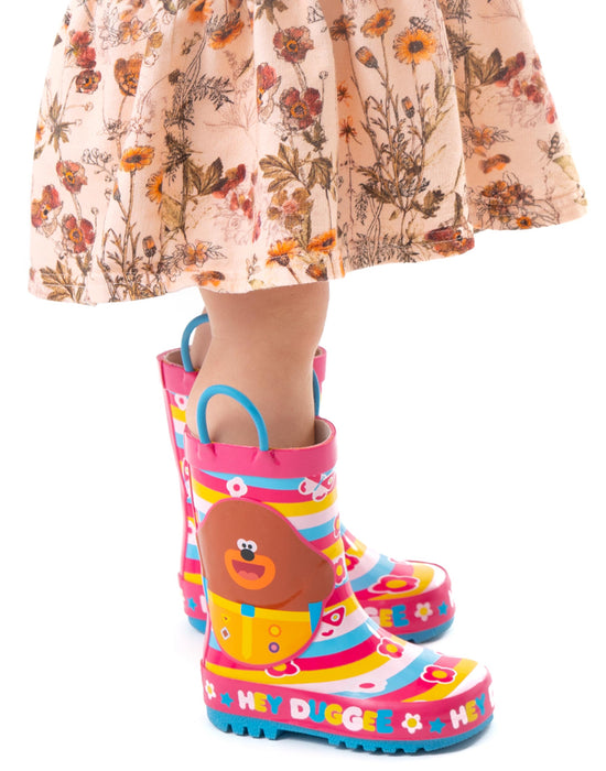 Hey Duggee Girls Wellies Children's Wellington Carry Handle Snow Boots