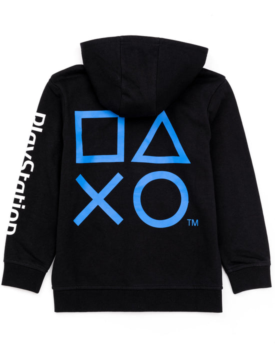 Playstation Hoodie For Boys Games Logo Zipped - Black