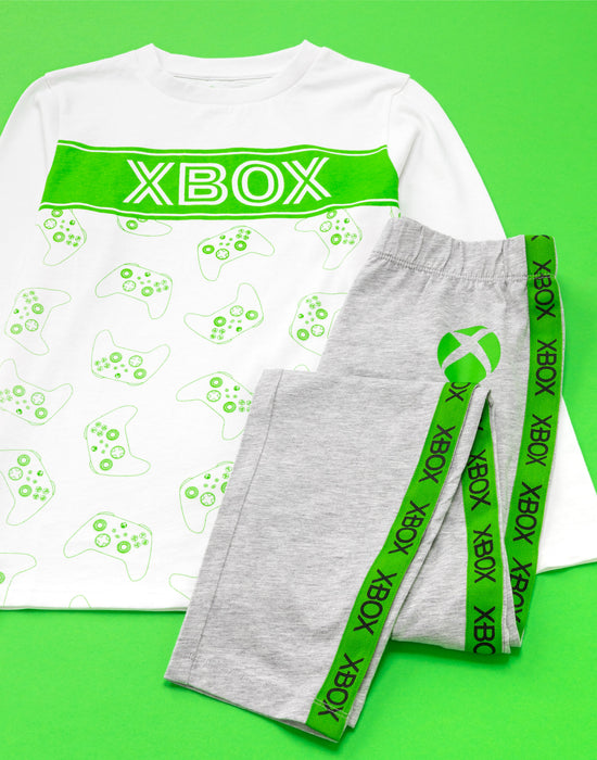 XBOX Pyjamas For Girls Long Sleeve T-Shirt & Leggings Set
