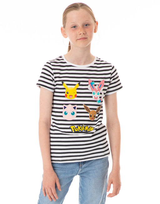 Pokemon T-Shirt For Girls Striped