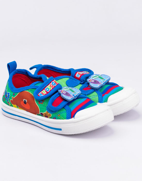 Hey Duggee Squirrel Club Green Boys Trainers Kids Canvas Shoes